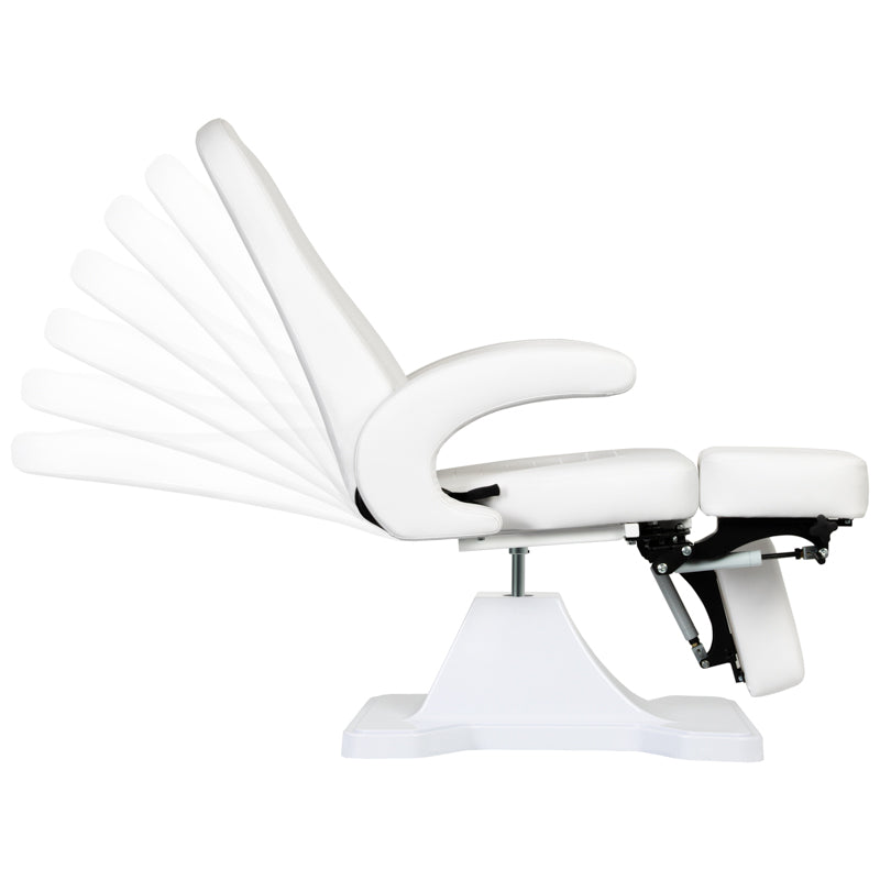 ActiveShop 112 Hydraulic Podiatry Chair White - close-up of the upholstery and adjustment details