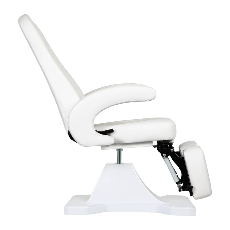 ActiveShop 112 Hydraulic Podiatry Chair White - close-up of the upholstery and adjustment details