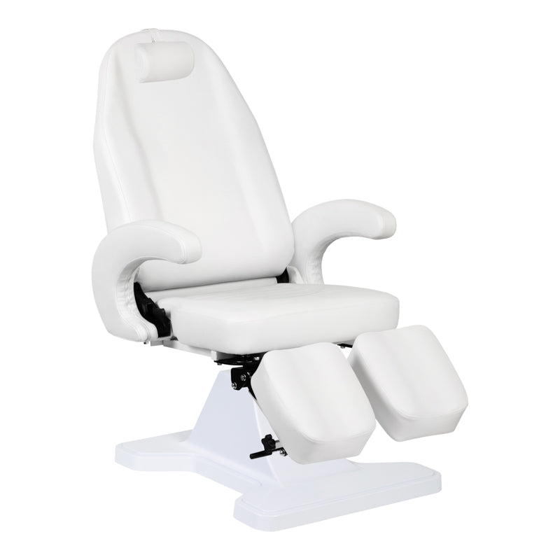 ActiveShop 112 Hydraulic Podiatry Chair White - close-up of the upholstery and adjustment details