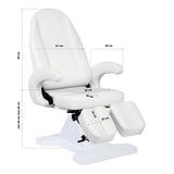 ActiveShop 112 Hydraulic Podiatry Chair White - close-up of the upholstery and adjustment details