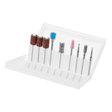 ActiveShop 12-Piece Nail Drill Bit Set - arranged with the included components on a white background