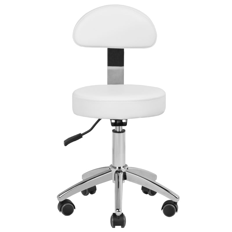 ActiveShop 304P Pedicure Technician Chair White - full product view on a white background