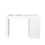 ActiveShop 312 Manicure Desk White - front view showing the storage and construction details