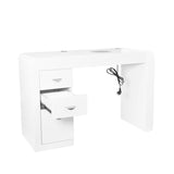 ActiveShop 312 Manicure Desk White - front view showing the storage and construction details