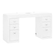 ActiveShop 314 Manicure Desk White - front view showing the storage and construction details