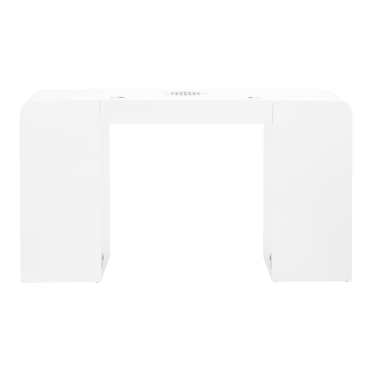 ActiveShop 314 Manicure Desk White - front view showing the storage and construction details