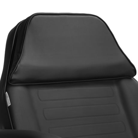 ActiveShop 557A Beauty Bed With Two Storage Trays Black - close-up of the upholstery and construction details