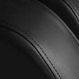 ActiveShop 557A Beauty Bed With Two Storage Trays Black - close-up of the upholstery and construction details