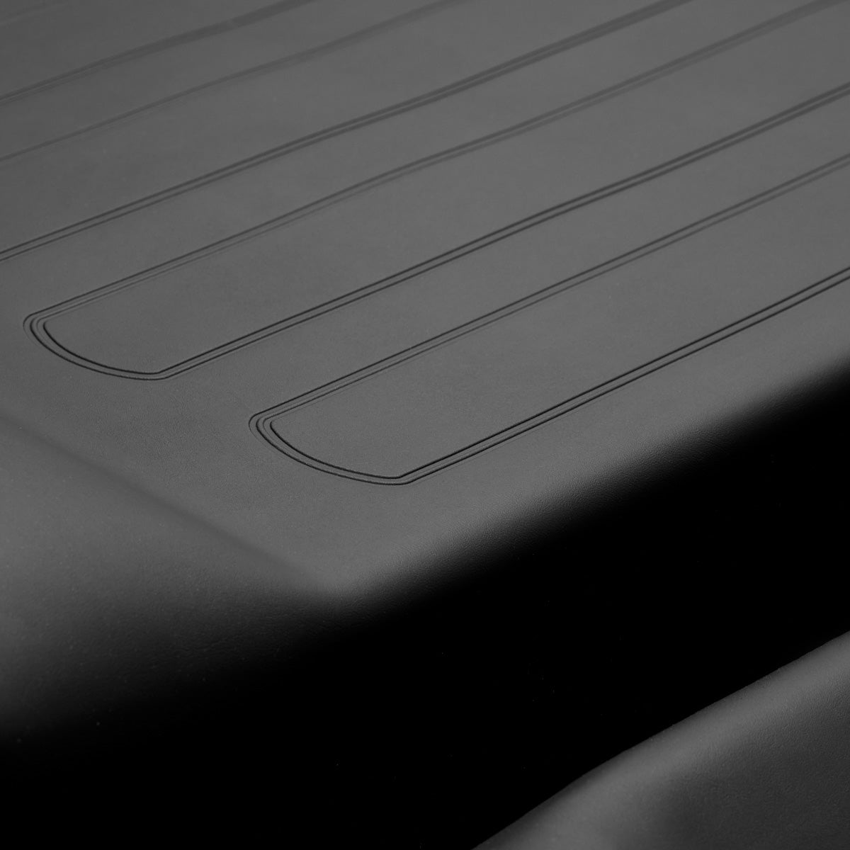 ActiveShop 557A Beauty Bed With Two Storage Trays Black - close-up of the upholstery and construction details