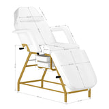 ActiveShop 557G Beauty Bed With Two Storage Trays White - full product view on a white background