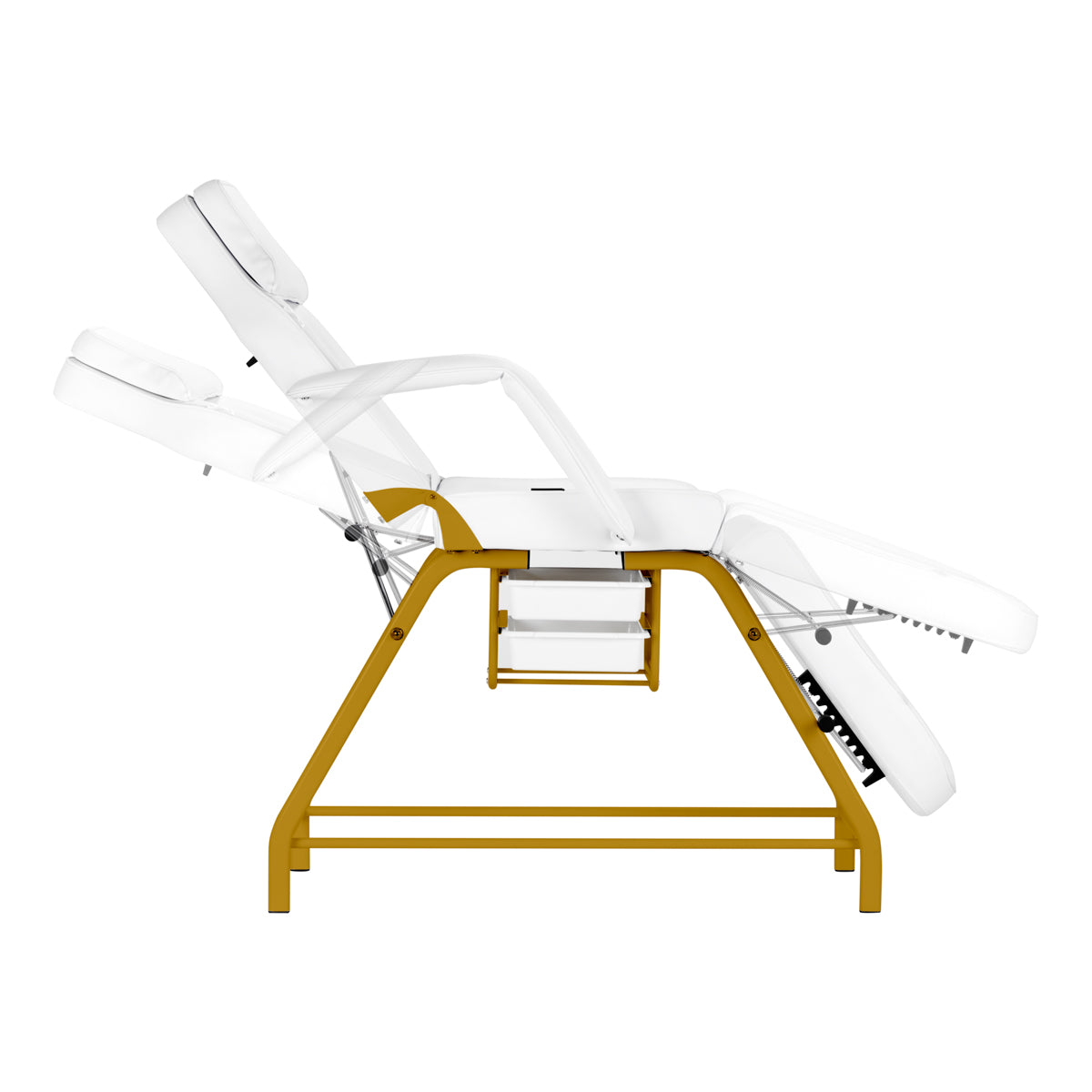 ActiveShop 557G Beauty Bed With Two Storage Trays White - full product view on a white background