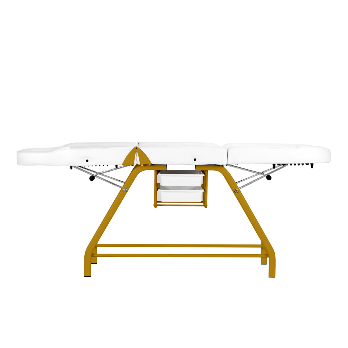 ActiveShop 557G Beauty Bed With Two Storage Trays White - full product view on a white background