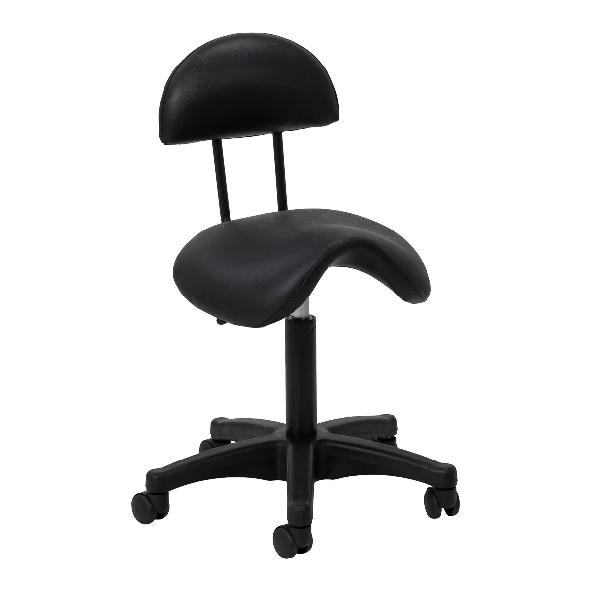 ActiveShop 6001 Beauty Chair Black - full product view at an angle on a white background