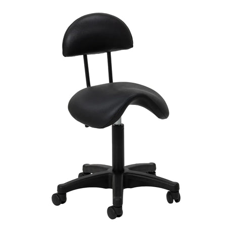 ActiveShop 6001 Beauty Chair Black - full product view at an angle on a white background
