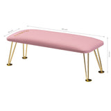 ActiveShop 6M Manicure Hand Rest Gold & Pink - isolated on a white background