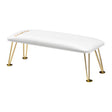 ActiveShop 6M Manicure Hand Rest Gold & White - isolated on a white background