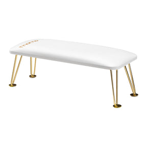ActiveShop 6M Manicure Hand Rest Gold & White - isolated on a white background