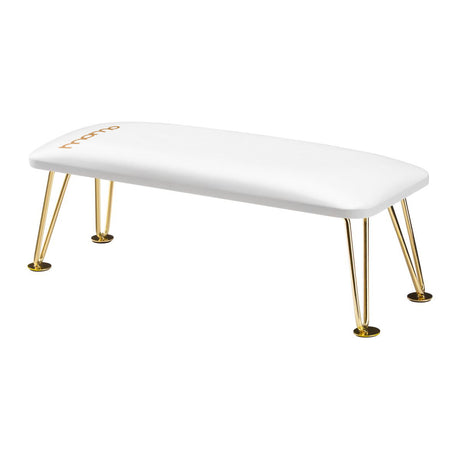 ActiveShop 6M Manicure Hand Rest Gold & White - isolated on a white background
