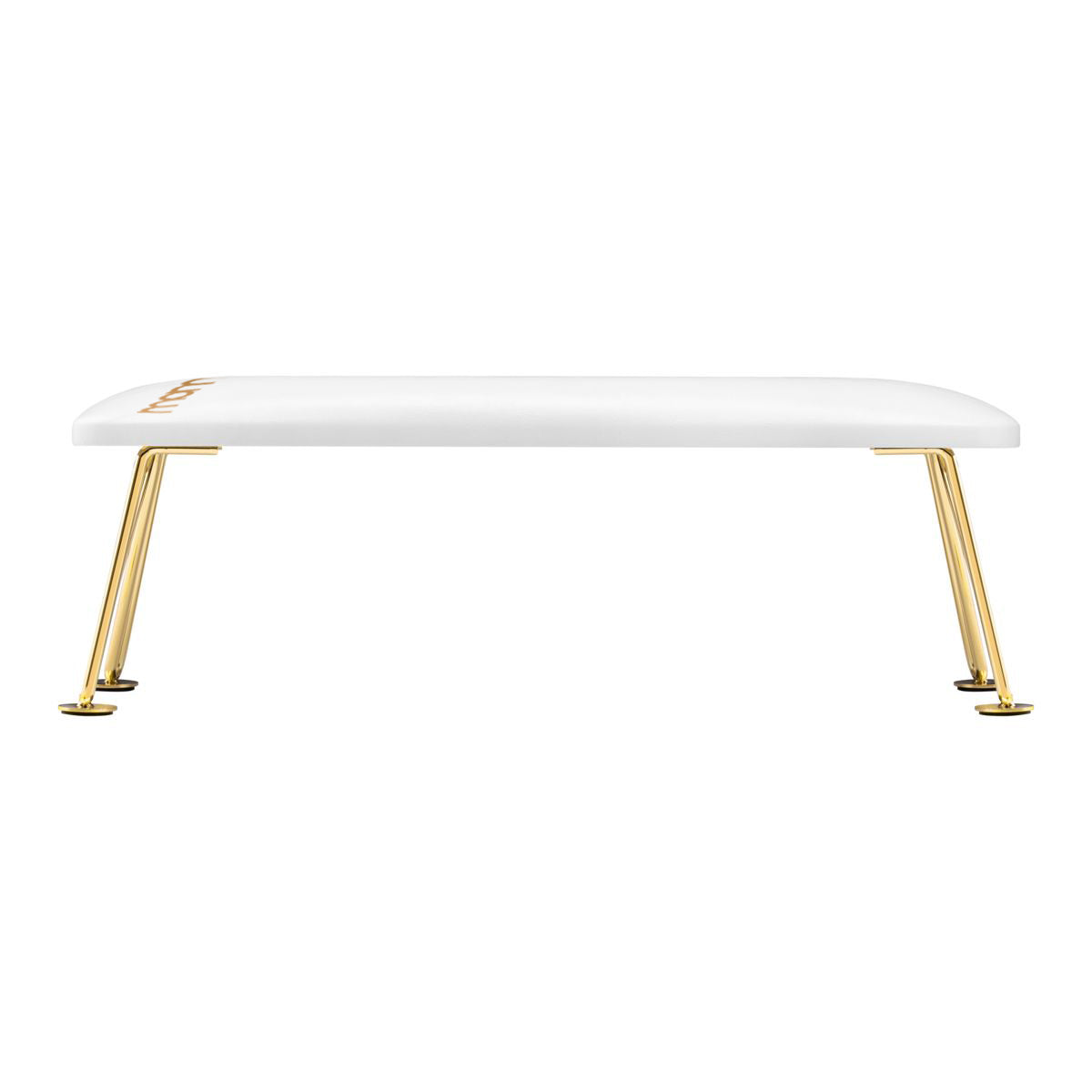 ActiveShop 6M Manicure Hand Rest Gold & White - isolated on a white background