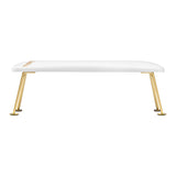 ActiveShop 6M Manicure Hand Rest Gold & White - isolated on a white background