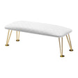 ActiveShop 6M Quilted Manicure Hand Rest Gold & White - isolated on a white background