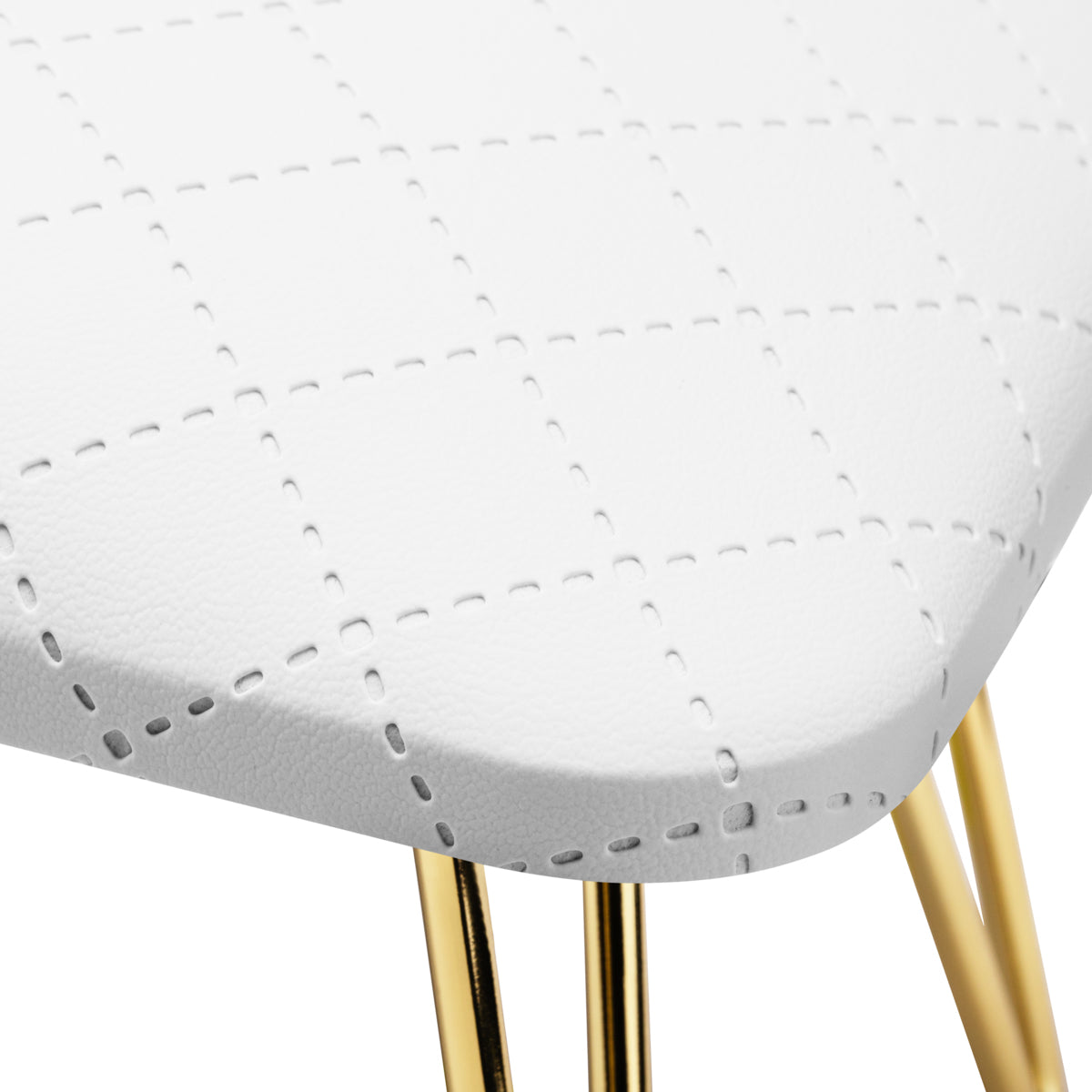 ActiveShop 6M Quilted Manicure Hand Rest Gold & White - isolated on a white background