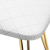 ActiveShop 6M Quilted Manicure Hand Rest Gold & White - isolated on a white background