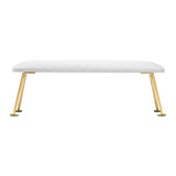 ActiveShop 6M Quilted Manicure Hand Rest Gold & White - isolated on a white background