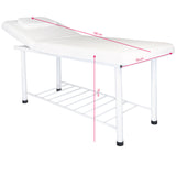 ActiveShop 812 Basic Folded Massage Bed White - full product view on a white background
