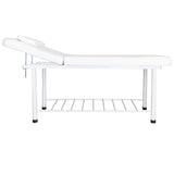 ActiveShop 812 Basic Folded Massage Bed White - full product view on a white background