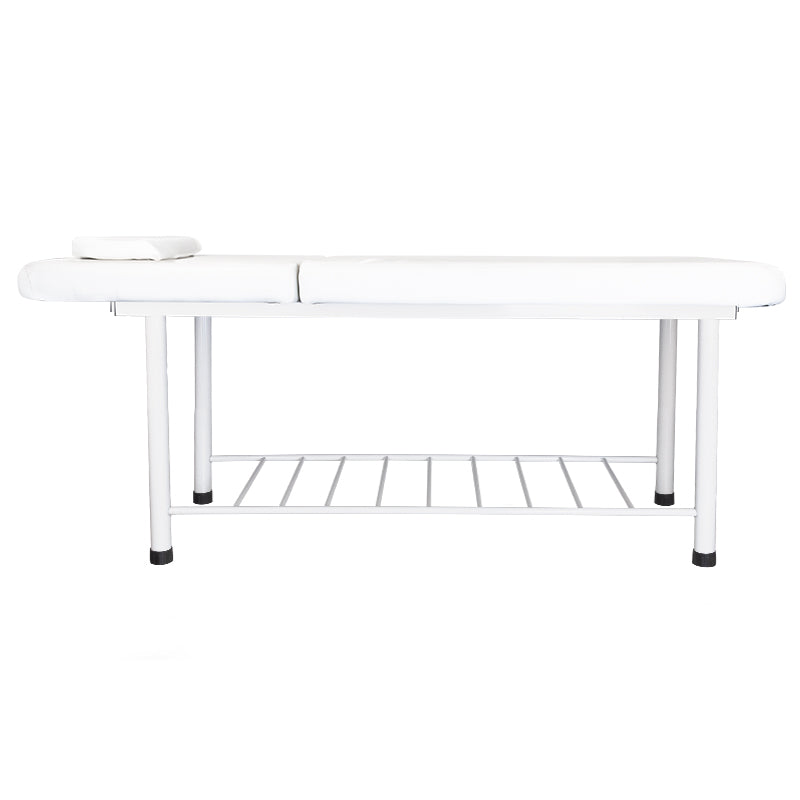 ActiveShop 812 Basic Folded Massage Bed White - full product view on a white background