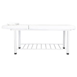 ActiveShop 812 Basic Folded Massage Bed White - full product view on a white background