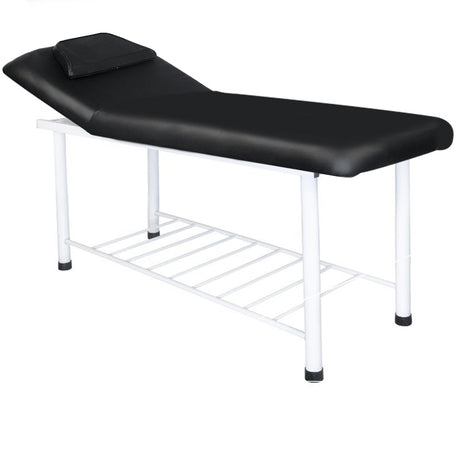 ActiveShop 812 Basic Massage Bed Black - full product view at an angle on a white background