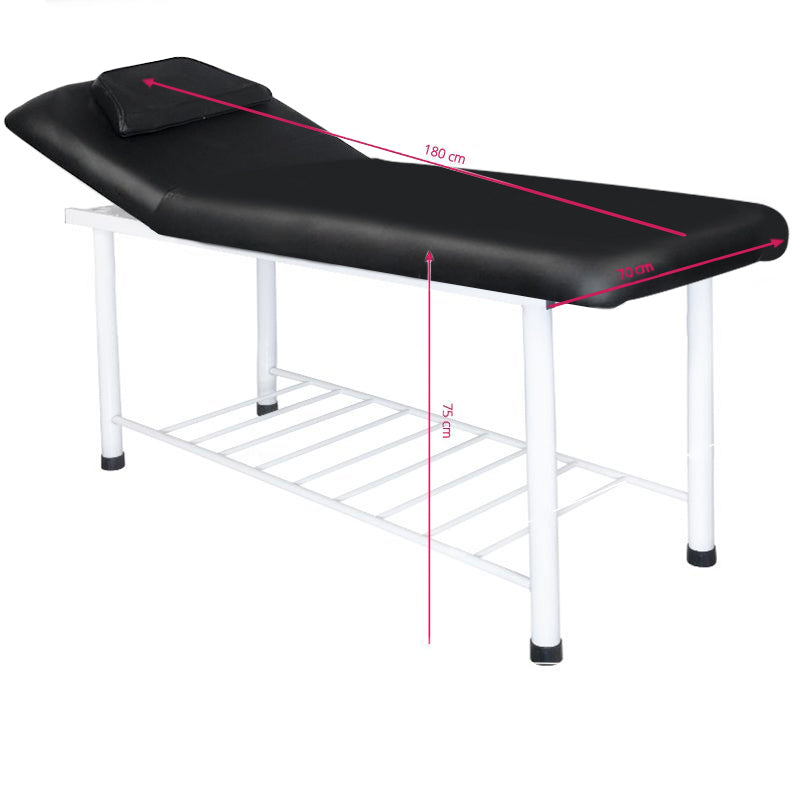 ActiveShop 812 Basic Massage Bed Black - full product view on a white background