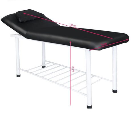 ActiveShop 812 Basic Massage Bed Black - full product view on a white background