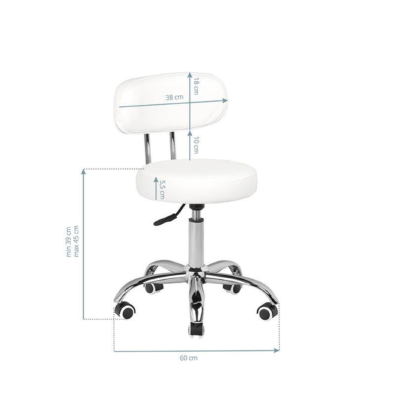 ActiveShop A-007 Beauty Chair White - full product view on a white background