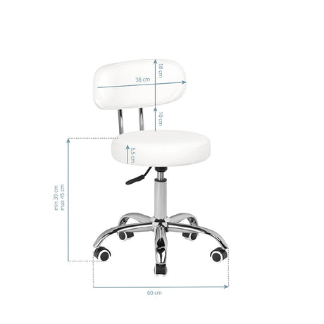 ActiveShop A-007 Beauty Chair White - full product view on a white background