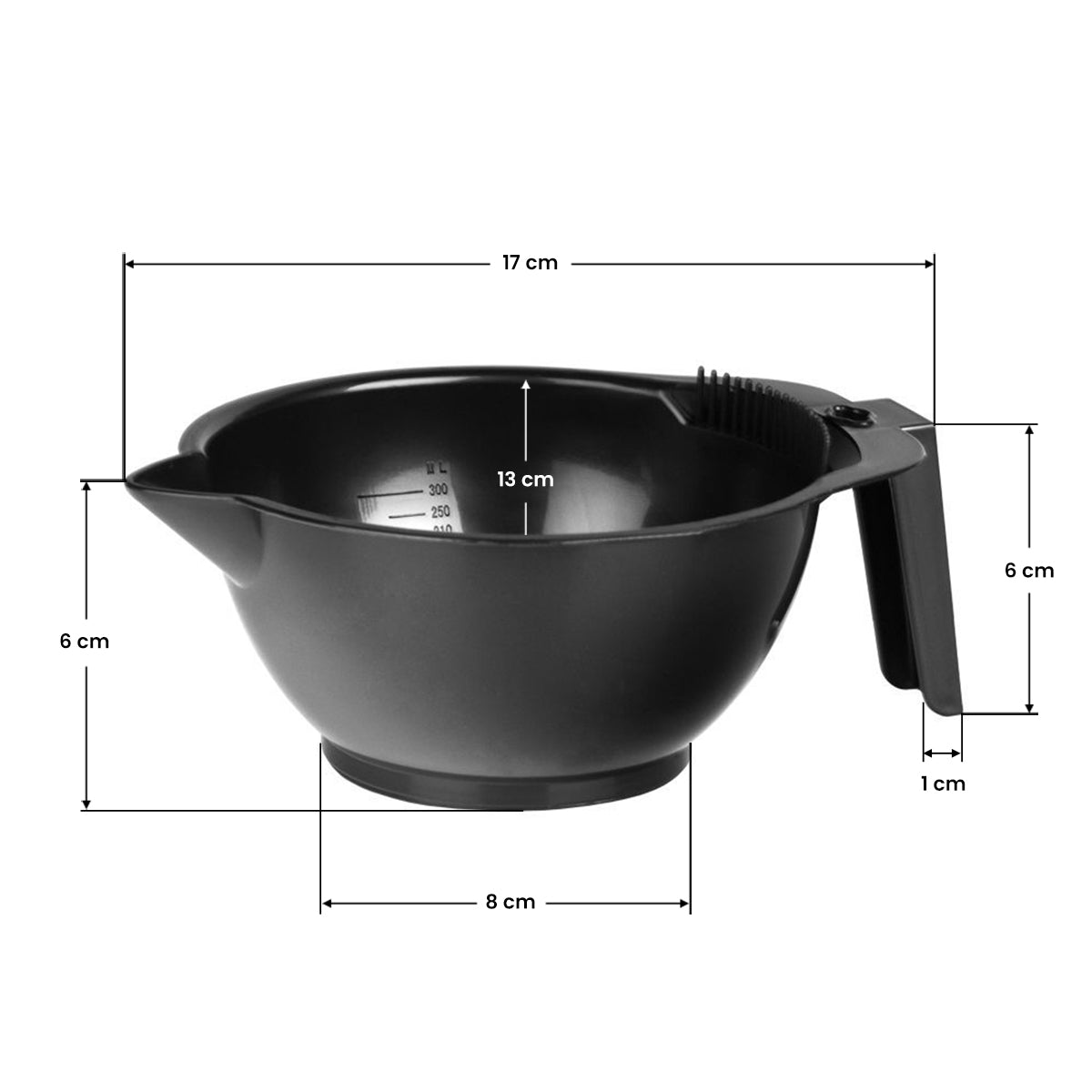 ActiveShop A-013 Hair Colour Mixing Bowl Black - isolated on a white background