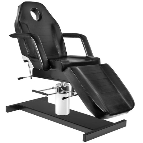 ActiveShop A-210 Hydraulic Beauty Bed Black - full product view at an angle on a white background