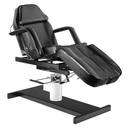 ActiveShop A-210C Hydraulic Pedicure Bed Black - full product view at an angle on a white background