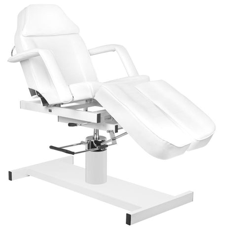 ActiveShop A-210C Hydraulic Pedicure Bed White - full product view at an angle on a white background