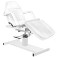 ActiveShop A-210D Hydraulic Beauty Bed With Tilt Adjustment White - full product view at an angle on a white background