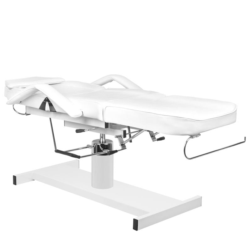 ActiveShop A-210D Hydraulic Beauty Bed With Tilt Adjustment White - full product view on a white background