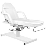 ActiveShop A-210D Hydraulic Beauty Bed With Tilt Adjustment White - full product view on a white background