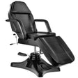 ActiveShop A-234 Hydraulic Beauty Bed Black - full product view at an angle on a white background