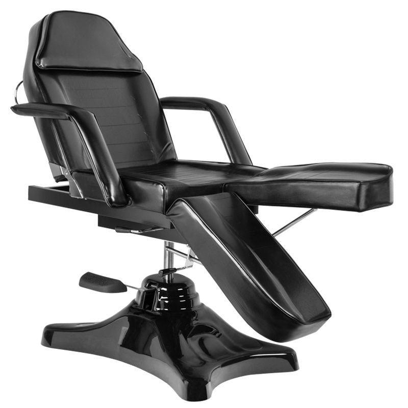 ActiveShop A-234C Hydraulic Pedicure Bed Black - close-up of the upholstery and adjustment details