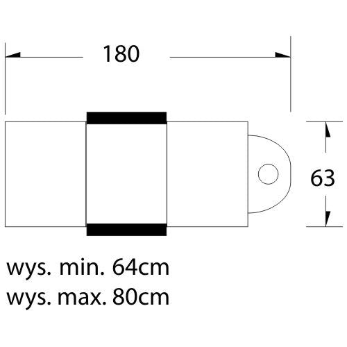 ActiveShop A-234C Hydraulic Pedicure Bed White - dimensions and measurements shown