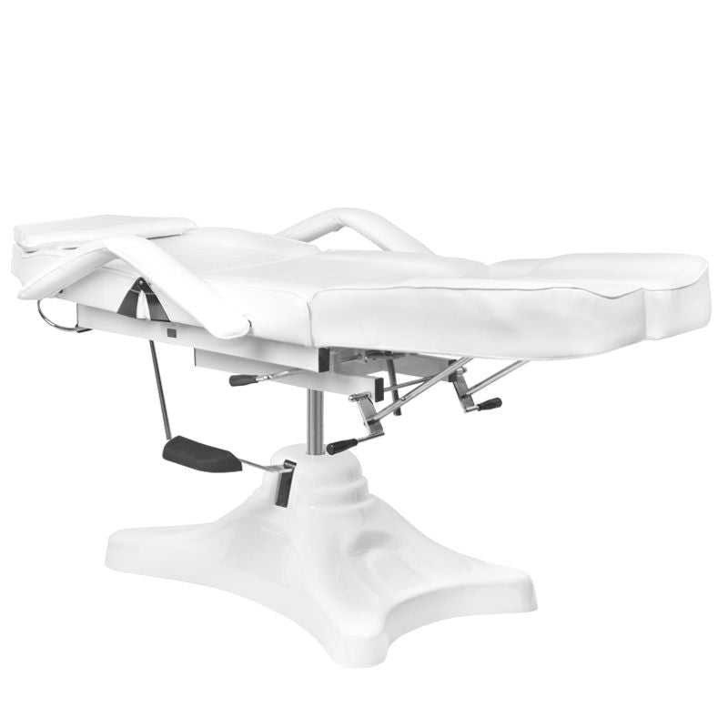 ActiveShop A-234C Hydraulic Pedicure Bed White - close-up of the upholstery and adjustment details