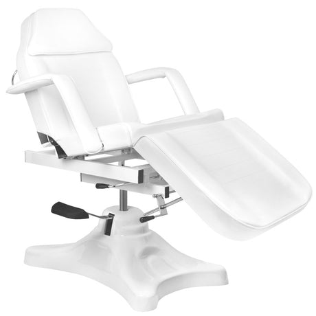 ActiveShop A-234D Hydraulic Beauty Bed With Tilt Adjustment White - full product view at an angle on a white background