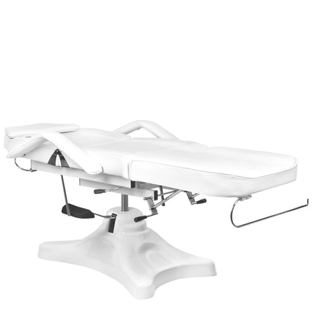 ActiveShop A-234D Hydraulic Beauty Bed With Tilt Adjustment White - full product view on a white background